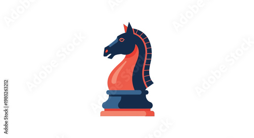 Colorful Horse Chess Piece Game Token.
