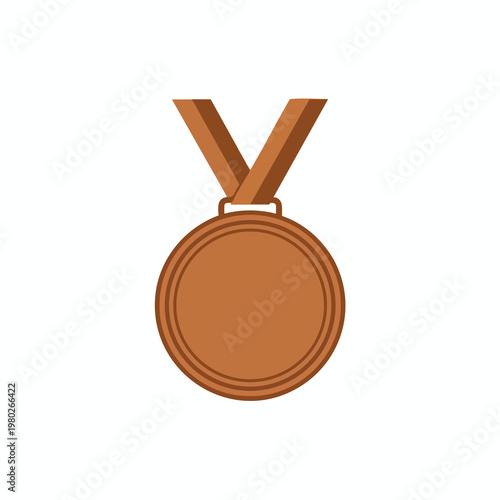 Gold Medal Award on Ribbon for Achievement and Success