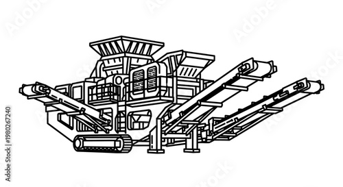 Industrial crushing machine equipment.