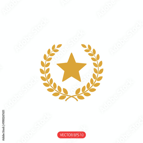 Gold Award Medal with Laurel Wreath for Achievement and Excellence