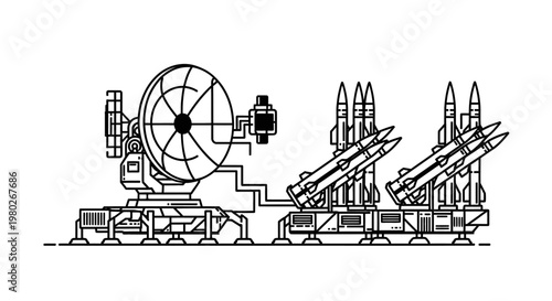 Missile Defense System Radar Launchers.