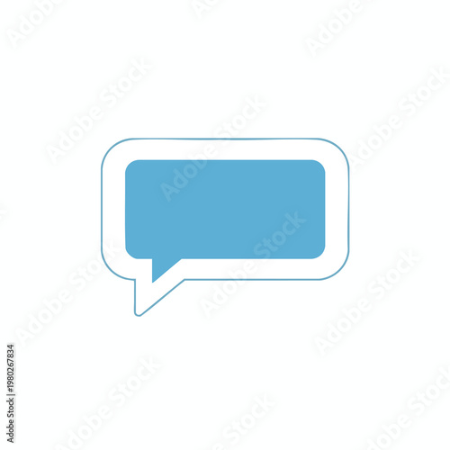 Minimalist Speech Bubble Icon for Visual Communication and Messaging Apps