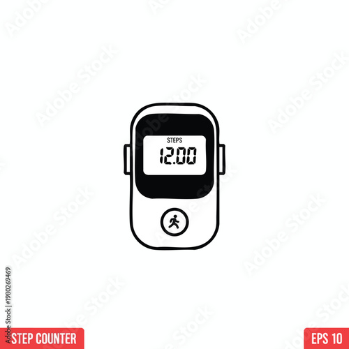 Digital Step Counter Device for Fitness Tracking and Health Monitoring