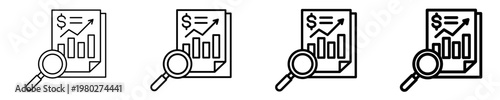 Financial Disclosure Icon Set Different Style Collection