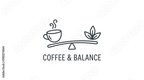 Coffee and Balance Silhouette Design
