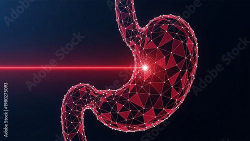 World Digestive Health Day Stomach Medical Treatment Using Targeted Laser Therapy for Digestive Health and Precise Organ Intervention. Scientific and Technological Approach to Gastric Care