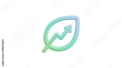 Free Download Leaf with Upward Arrow Symbolizing Eco-Friendly Growth and Progress  - GFXLoad