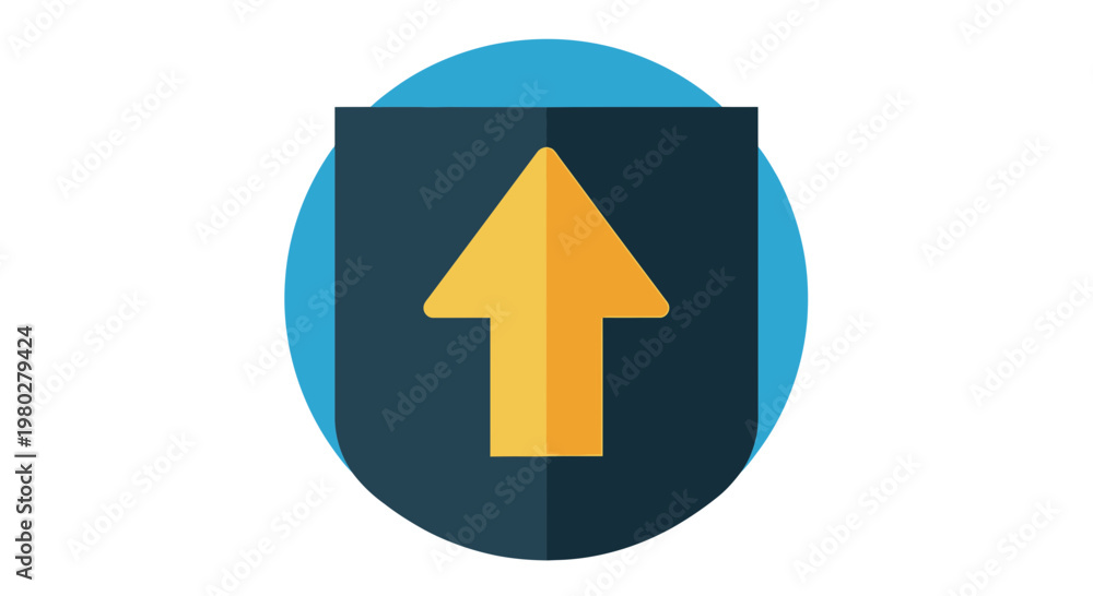 Fototapeta premium Growth Up Arrow Icon Vector Illustration