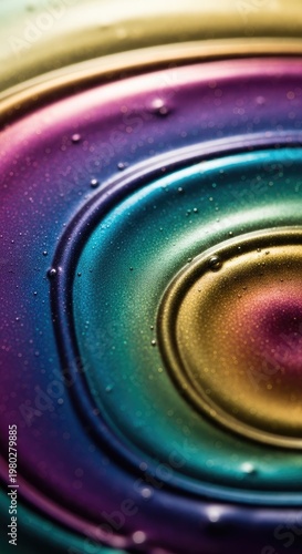 Abstract Swirls of Iridescent Colors.