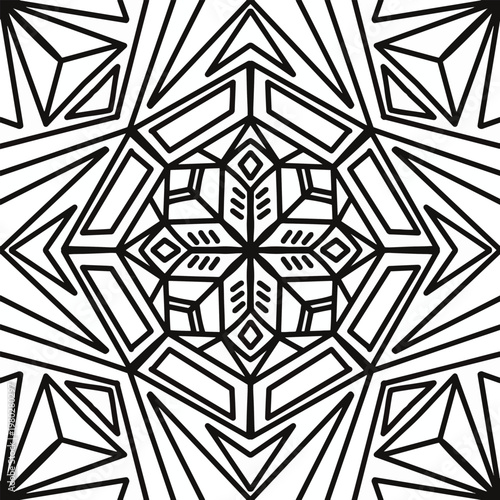 Seamless mandala vector pattern with decorative and symmetrical textile texture.
Fully editable and scalable vector design suitable for fashion fabric, clothing, sweaters, scarves, blankets, home deco