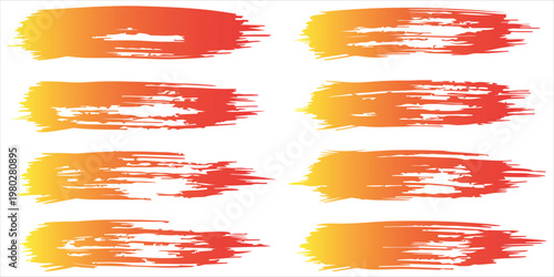 Abstract brush strokes a vibrant collection of orange and yellow hues