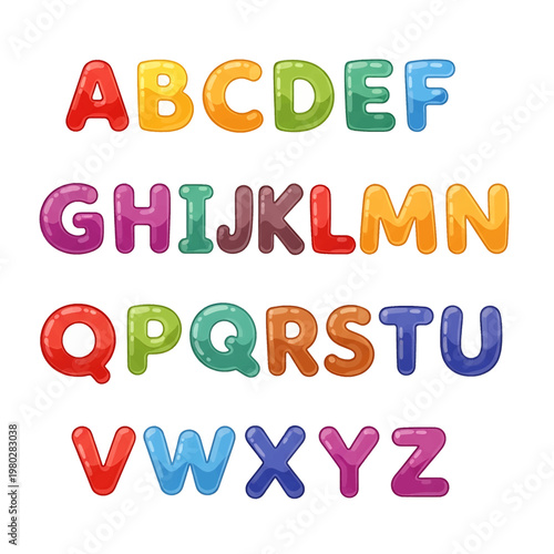 Multicolored Alphabet Letters in Plastic 8.