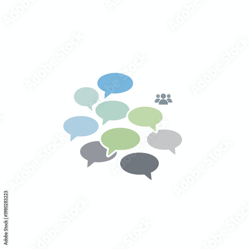 Diverse Speech Bubbles Illustrating Communication and Conversation Concepts