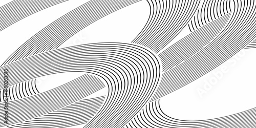 black and white geometric background Pasta background, spaghetti abstract geometric pattern. Black and white macaroni poster. vector