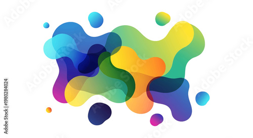 Colorful abstract shapes and blobs 6.