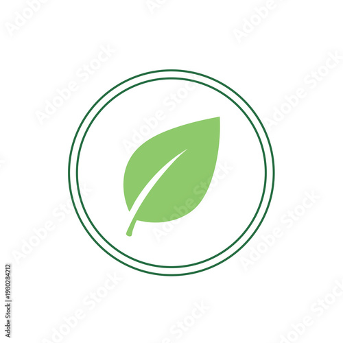 Minimalist Eco Friendly Leaf Icon for Sustainable Lifestyle and Environment Concepts