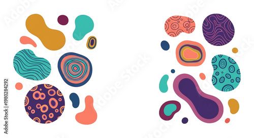 Colorful Cells and Microorganisms Illustration.