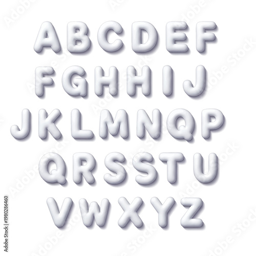 Alphabet letters in 3D plastic 1.