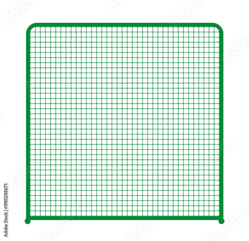防球ネット 正方形タイプ スポーツ用ネットフレーム ベクターイラスト
