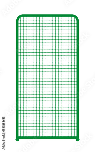 防球ネット 横長タイプ スポーツ用ネットフレーム ベクター素材