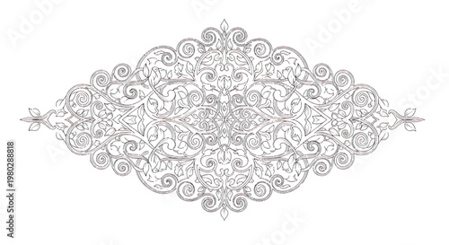 Intricate Metal Lacework Ornate Design.