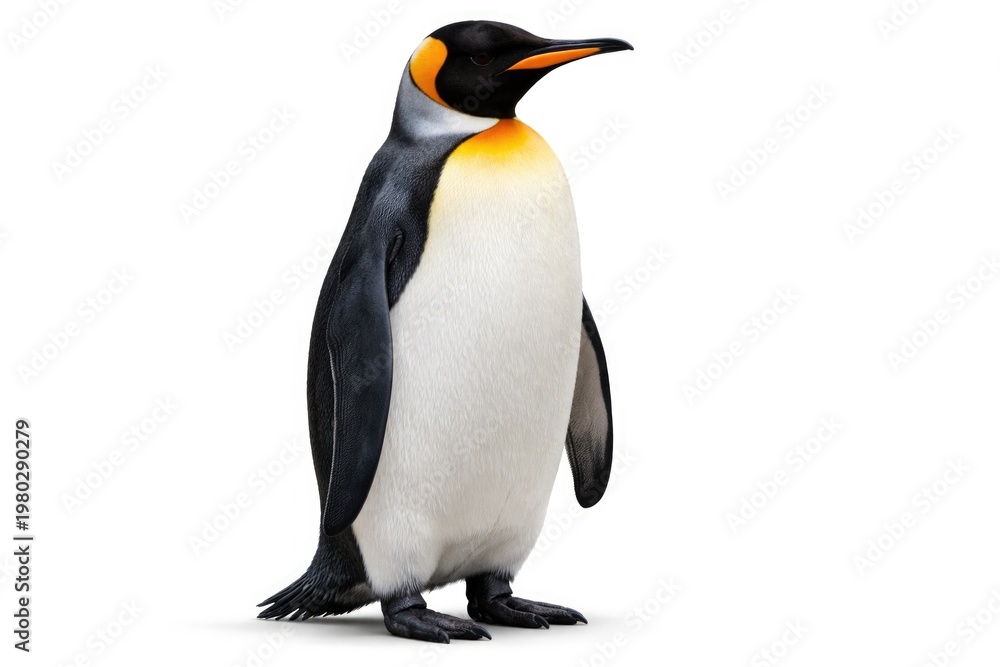 Obraz premium King Penguin isolated on a plain white backdrop