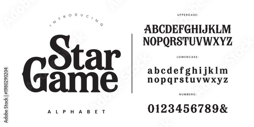 Star Game Psychedelic Retro Serif Alphabet Font for Fun Creative Branding and Groovy Poster Design