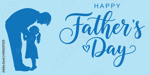 Happy father's day silhouette a touching tribute to parenthood and love