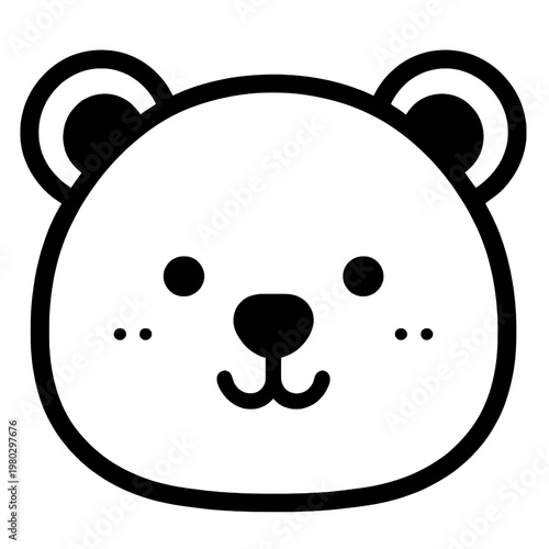 Cute koala face silhouette