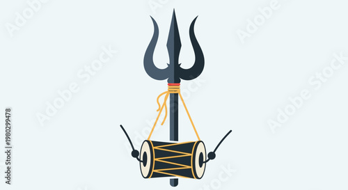 Trishul and Damaru, Symbols of Lord Shiva, Indian Culture, Hinduism
