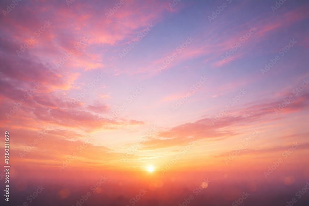 Fototapeta premium vibrant soft focus dawn sky background with gentle natural blur