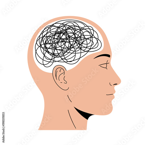 Person with a confused brain.