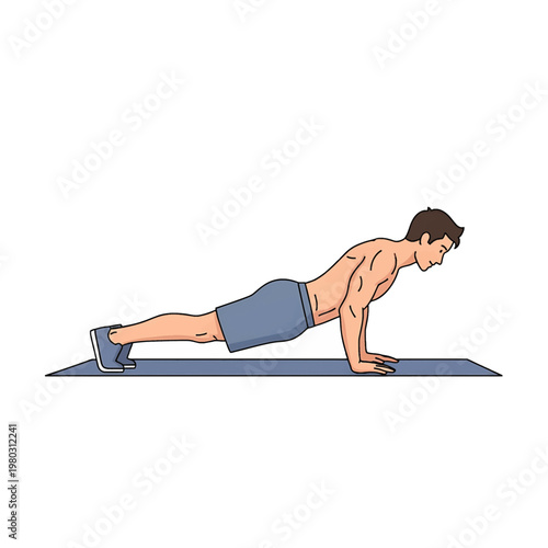 Man doing push up exercise 8.