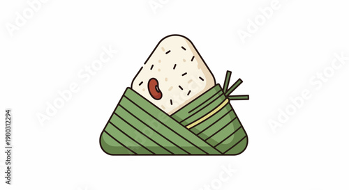 Cartoon Zongzi Rice Dumpling Illustration