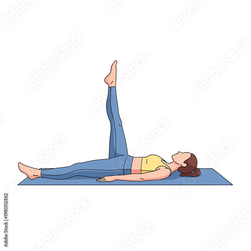 Woman doing leg raise exercise 1.