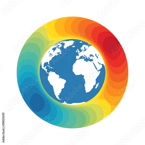 Globe Earth Planet World Map Illustration 3.