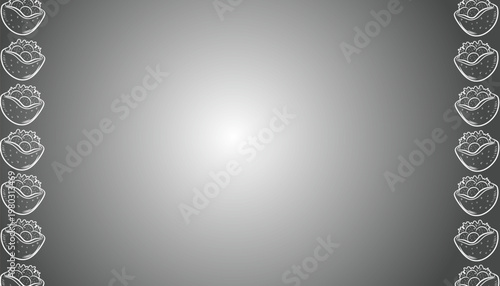 Falafel Repeat Pattern. Middle Eastern Chickpea Ball. Traditional Arab Street Food. Hand Drawn Bowl Illustration. Mediterranean Snack Vector Background.