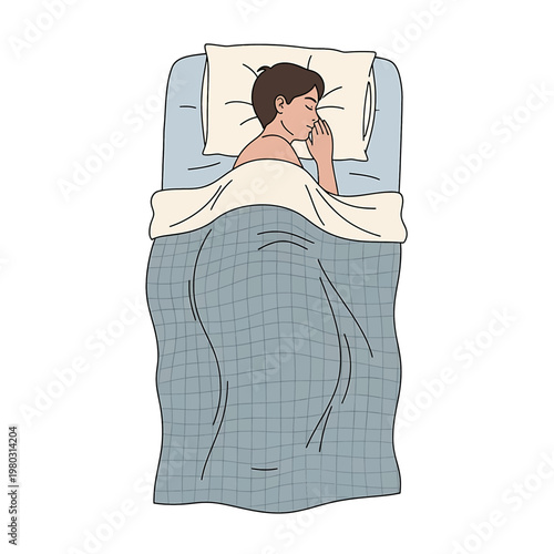 Woman Sleeping in Bed Asleep 1.