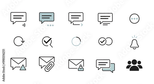 Collection of chat and message icons 5.