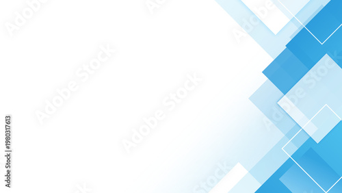 Light Blue Wide Diagonal Geometric Frame, Clean Transparent Business Background with Copy Space