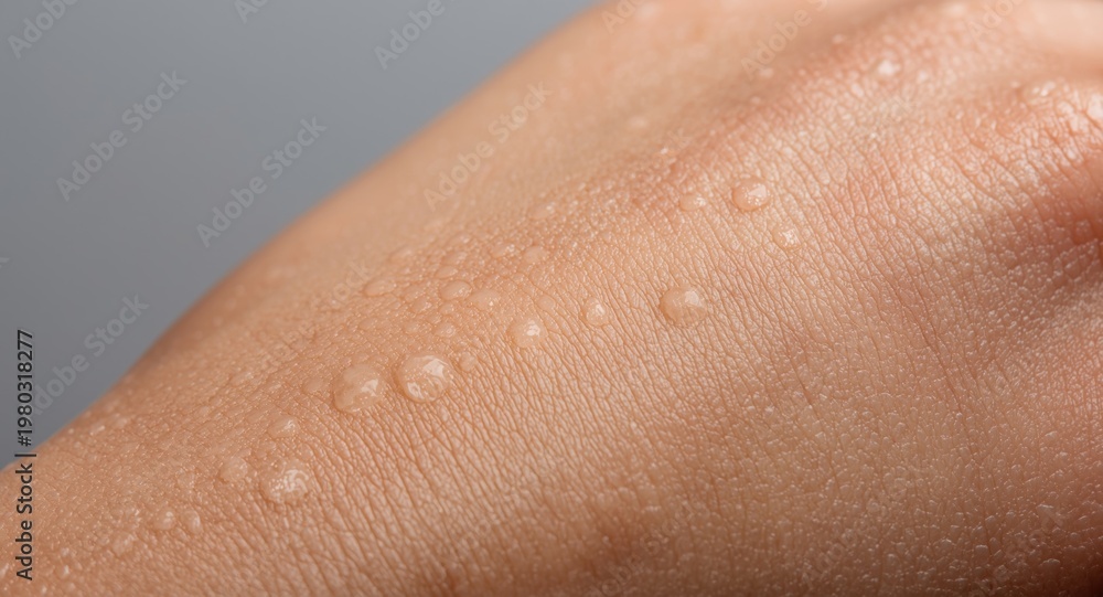 Fototapeta premium Intimate perspective of skin raising bumps when exposed to cold