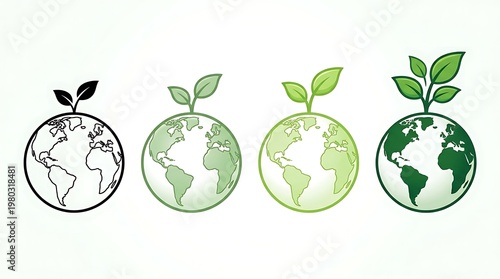 Environmental Conservation Concept with Earth and Plant Growth.