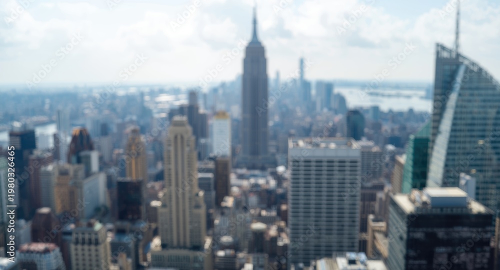 Naklejka premium Spectacles capturing a vivid city vista with unfocused background emphasizing vision
