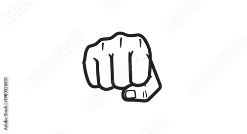 Fist Icon Signifying Strength and Power