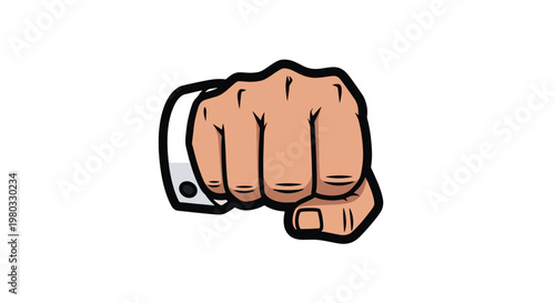 Fist Punch Icon for Assertiveness and Strength