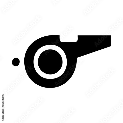 Black Whistle Silhouette Icon