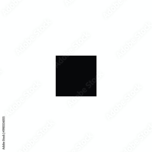 Minimalist Black Square on White Background for Modern Design Art and Creative Projects