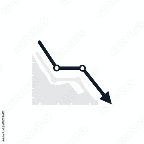 Business Decline and Negative Growth Concept Illustration