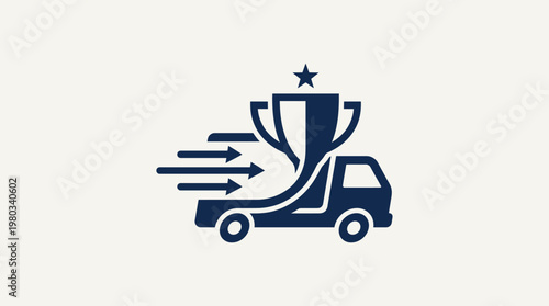 Fast Delivery Service Achievement Concept