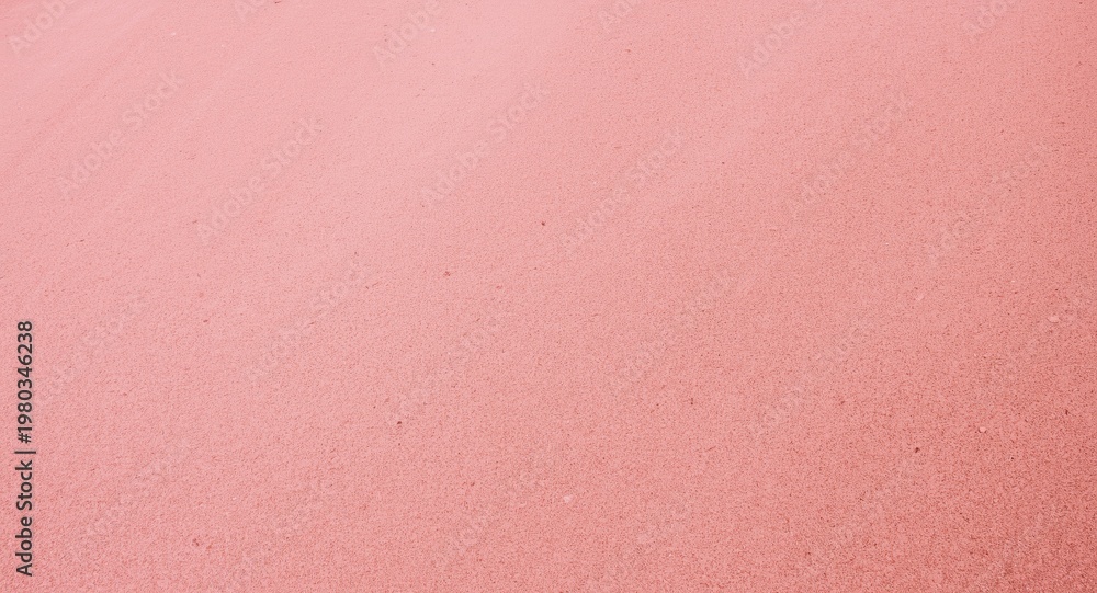 Fototapeta premium Panoramic pink sand beachscape with smooth shoreline and mild tides